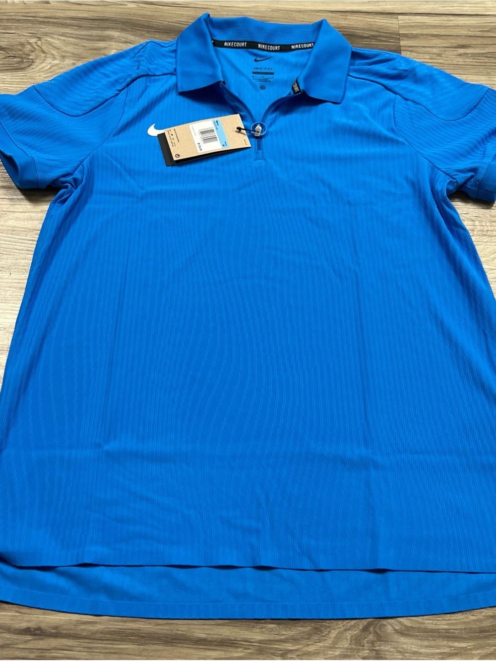 Nike Court Dri-fit Slam Tennis Polo Textured 1/4 Zip Slim Mens Medium HQ0792-435